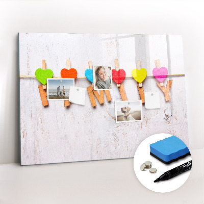 Törölhető tábla Családi felirat