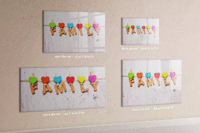 Törölhető tábla Családi felirat