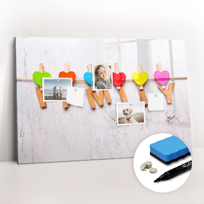 Törölhető tábla Családi felirat