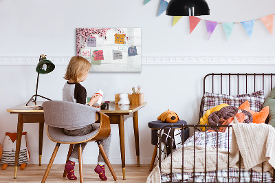 Írható mágneses tábla Tavaszi virágok