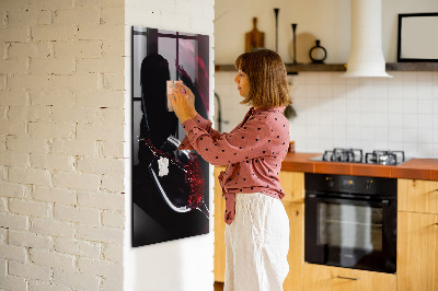 Mágneses tábla mágnesekkel Kiömlött bor