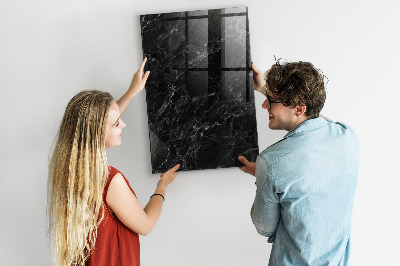 Mágneses tábla mágnesekkel Sötét márvány