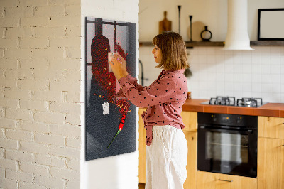 Mágneses felíró tábla Paprika por