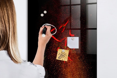 Mágneses üvegtábla Csípős paprika