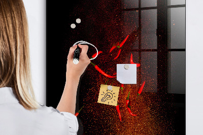 Mágneses üvegtábla Csípős paprika