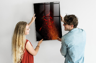 Mágneses üvegtábla Csípős paprika