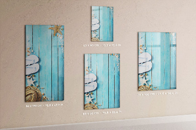 Mágneses tábla filctollal Kék stranddeszkák