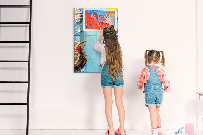 Mágneses tábla filctollal Strand készlet