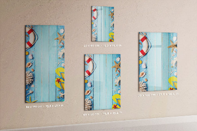 Mágneses törölhető tábla Strandkészlet a rajongóknak