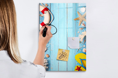 Mágneses törölhető tábla Strandkészlet a rajongóknak