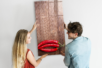 Mágneses tábla markerrel Paprika egy deszkán