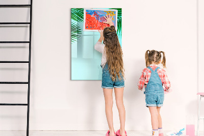 Mágneses törölhető tábla Pálma levelek