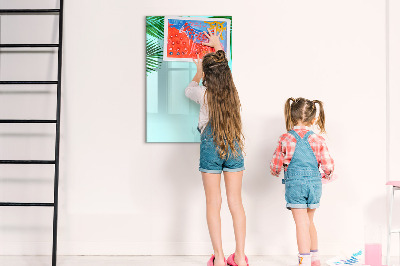 Mágneses törölhető tábla Pálma levelek