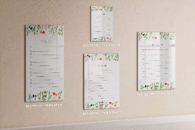 Mágneses tábla filctollal A mai lista