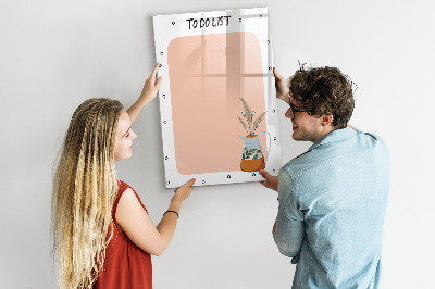 Mágneses tábla markerrel Teendők listája