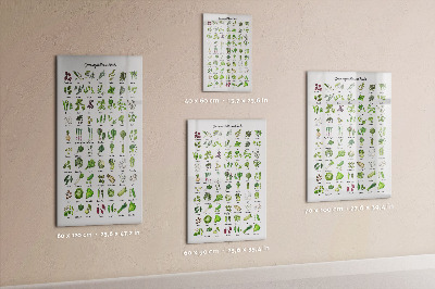 Mágneses tábla filctollal Zöld zöldségek