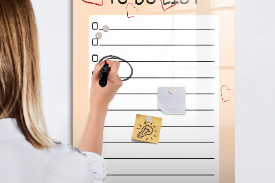 Mágneses tábla filctollal Teendők listája