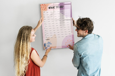 Mágneses tábla filctollal Teendők listája