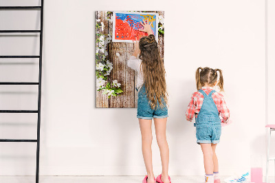 Mágneses tábla filctollal Virágok a táblákon