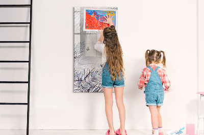 Mágneses tábla filctollal Pálma levelek