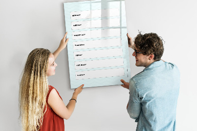 Mágneses tábla filctollal Heti tervező