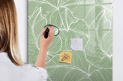 Mágneses tábla filctollal Nagy levelek minta