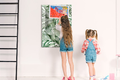 Mágneses tábla filctollal Akvarell levelek