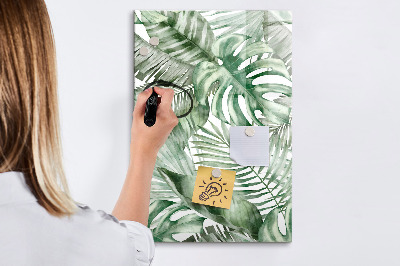 Mágneses tábla filctollal Akvarell levelek