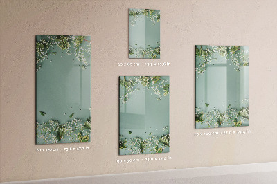 Mágneses tábla filctollal Gypsophila virágok