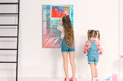 Mágneses tábla filctollal Pálma levelek