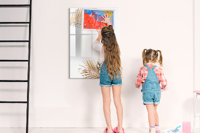 Mágneses törölhető tábla Arany levelek