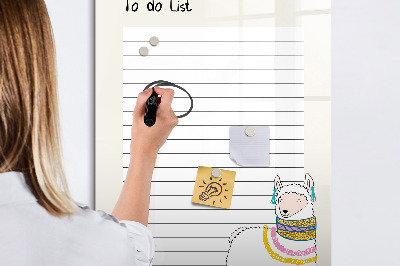 Mágneses tábla filctollal Teendők listája