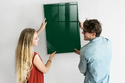 Fali mágneses tábla palackzöld színben