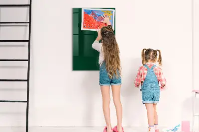 Fali mágneses tábla palackzöld színben