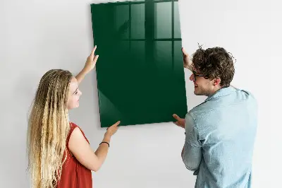 Fali mágneses tábla palackzöld színben