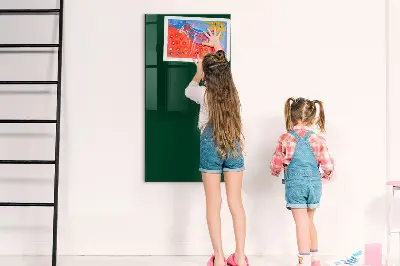 Fali mágneses tábla palackzöld színben