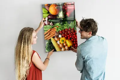 Fali üzenőtábla Őszi zöldségek mintával