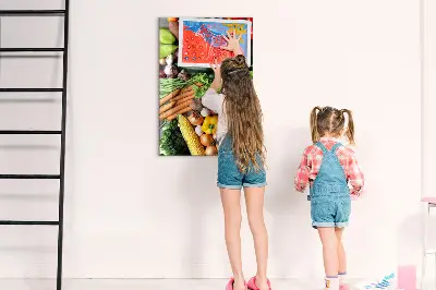Fali üzenőtábla Őszi zöldségek mintával