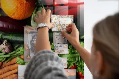 Fali üzenőtábla Őszi zöldségek mintával