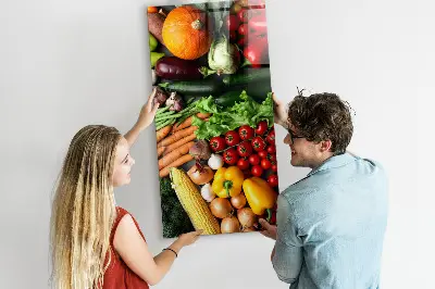 Fali üzenőtábla Őszi zöldségek mintával