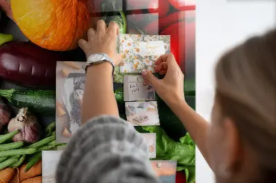 Fali üzenőtábla Őszi zöldségek mintával