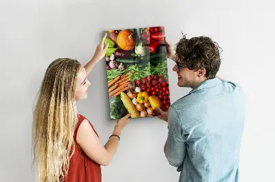 Fali üzenőtábla Őszi zöldségek mintával