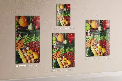 Fali üzenőtábla Őszi zöldségek mintával
