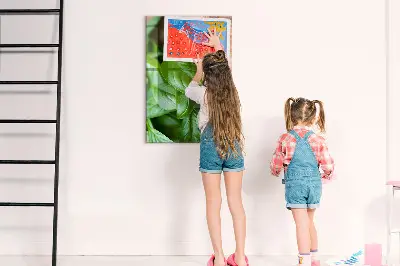 Bazsalikomlevelek mintás mágneses fali tábla