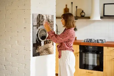 Mágneses fali tábla Egy csésze kávé mintával