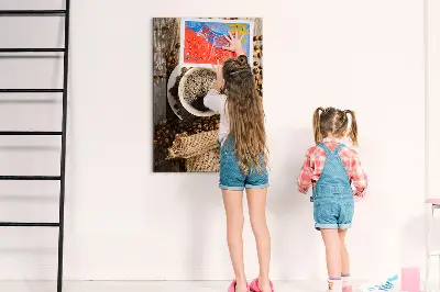 Mágneses fali tábla Egy csésze kávé mintával