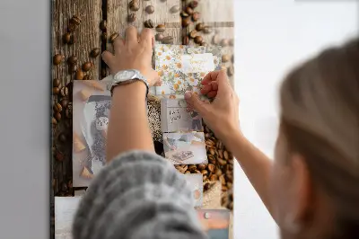 Mágneses fali tábla Egy csésze kávé mintával
