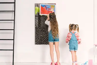 Mágneses fali tábla napraforgómag mintával