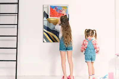 Absztrakt tájkép mintás mágneses fali tábla
