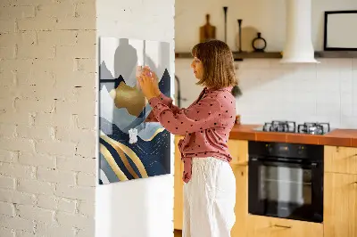 Absztrakt tájkép mintás mágneses fali tábla